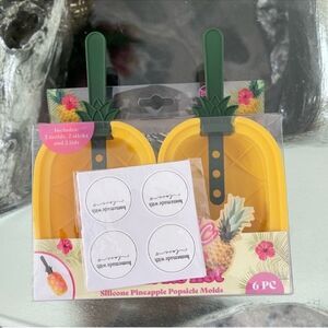 Tropic Like Its Hot. Silicone Pineapple Popsicle Molds NEW.